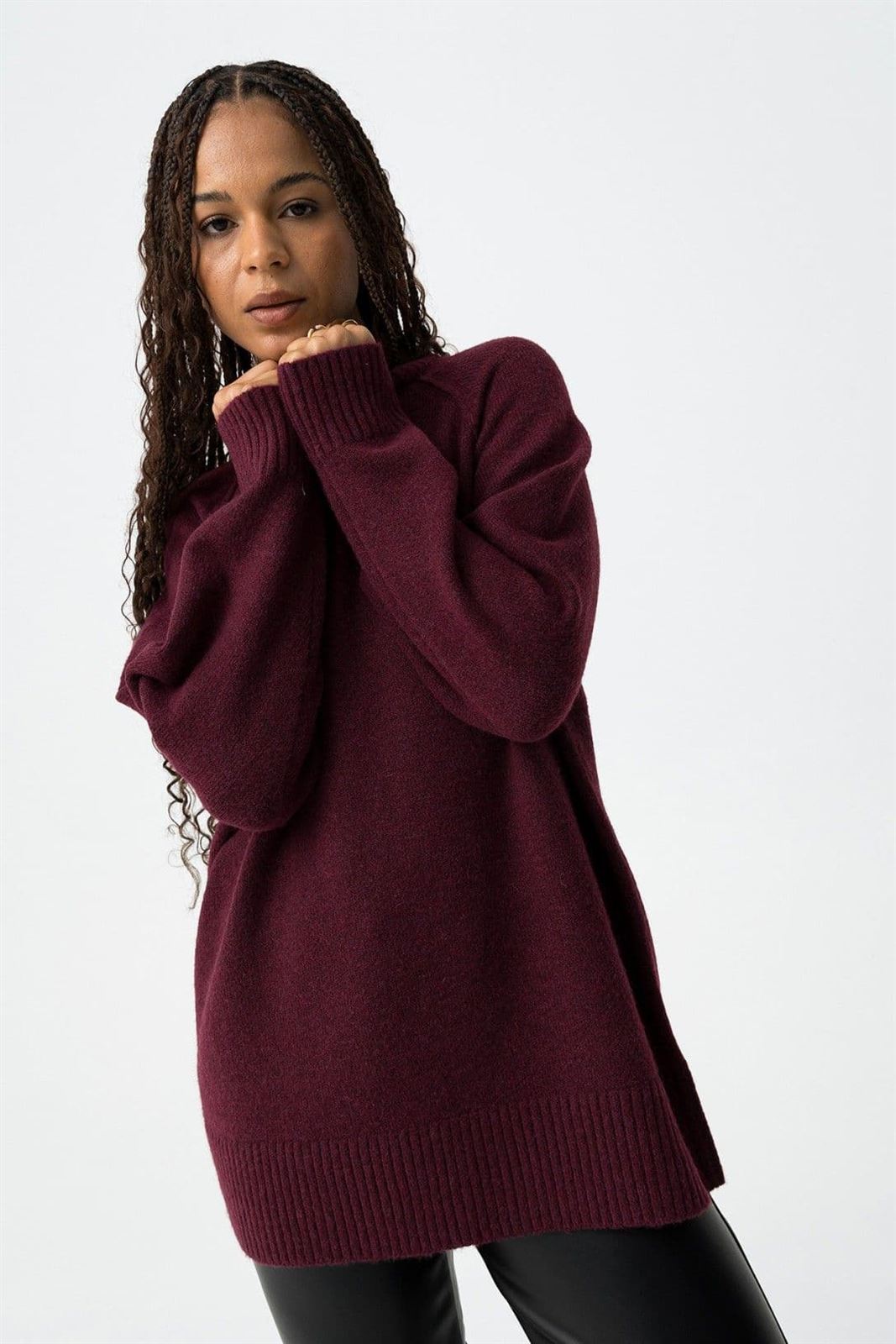 Jersey oversize tricot burdeos, Prophecy - Imagen 1