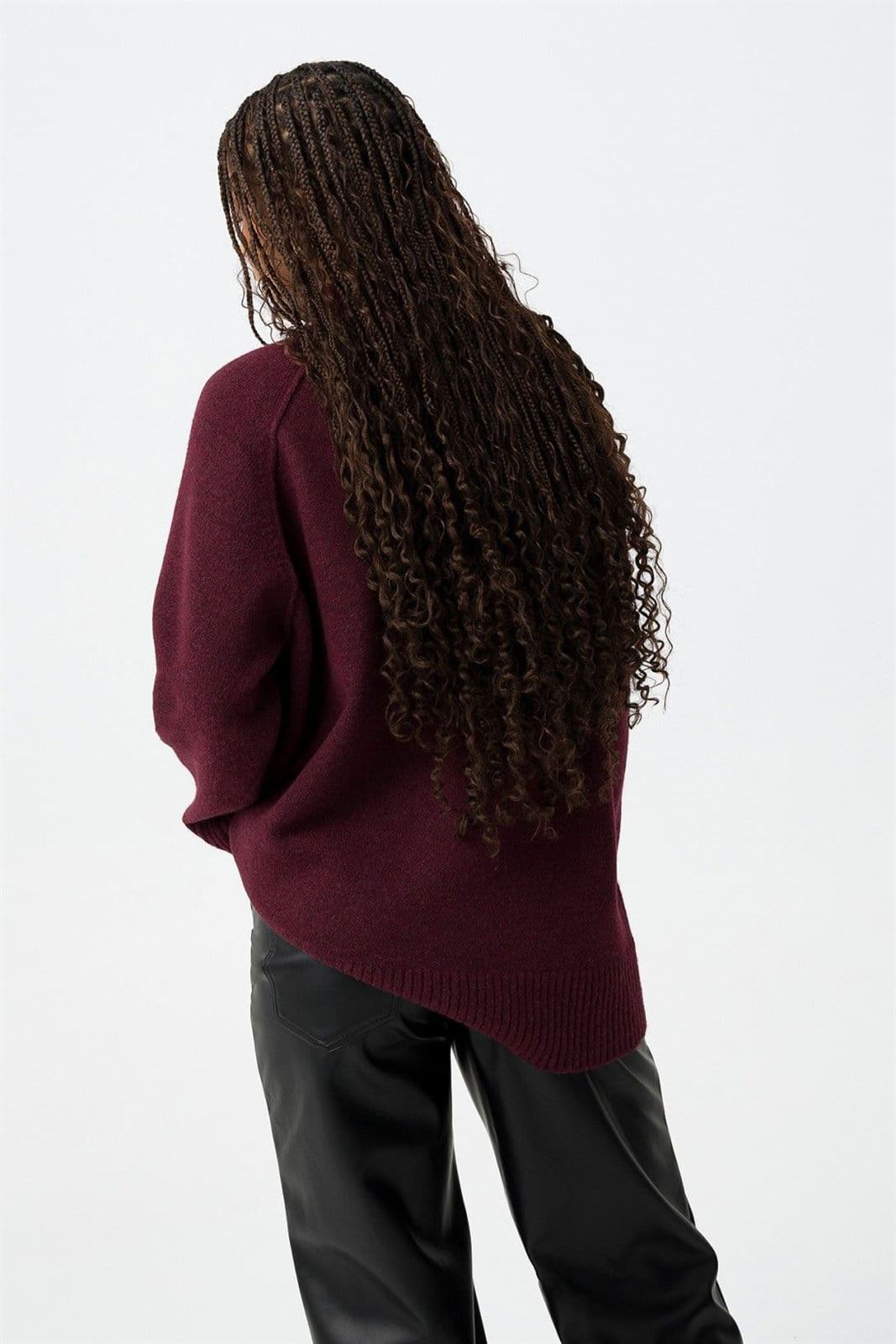 Jersey oversize tricot burdeos, Prophecy - Imagen 3