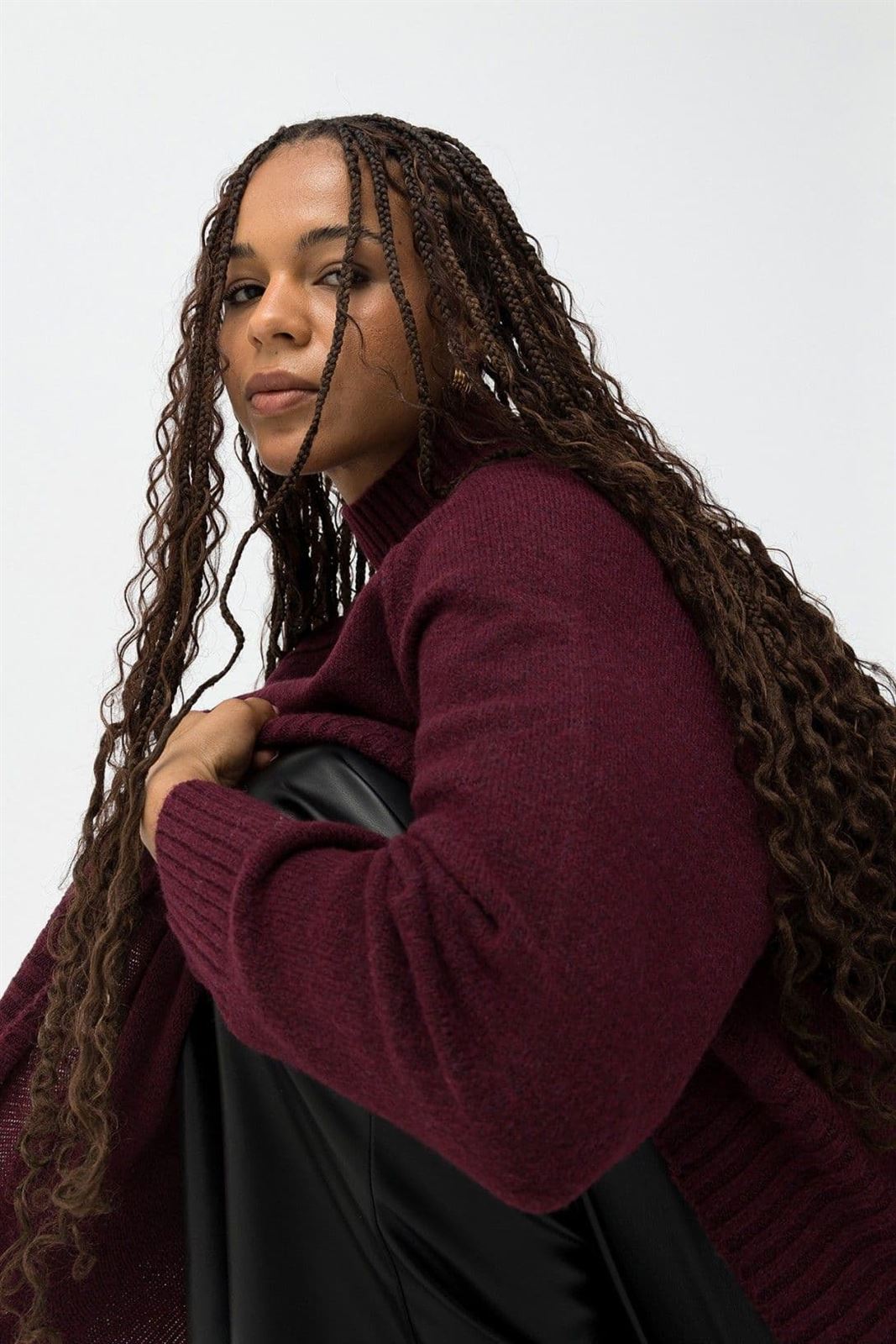 Jersey oversize tricot burdeos, Prophecy - Imagen 5