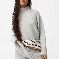 Jersey oversize tricot gris, Prophecy - Imagen 1