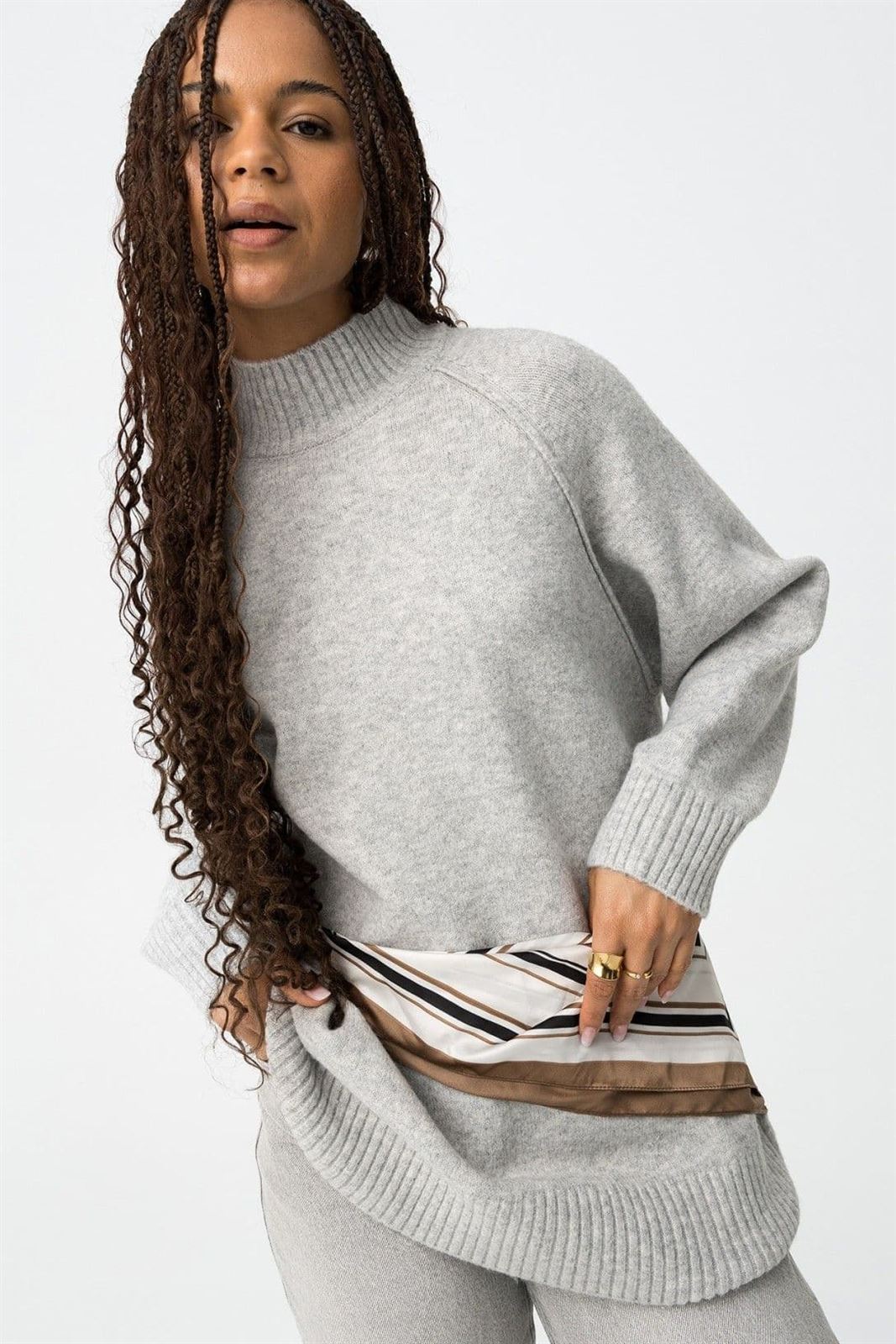 Jersey oversize tricot gris, Prophecy - Imagen 3