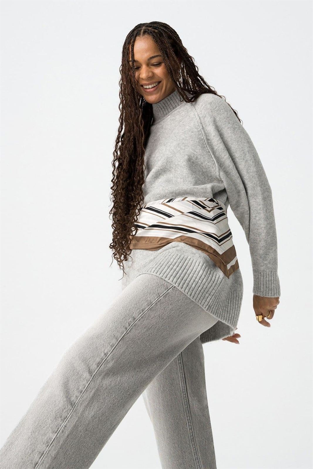 Jersey oversize tricot gris, Prophecy - Imagen 4