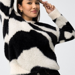 Jersey pelo estampado cebra, Zebra - Imagen 1