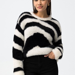 Jersey pelo estampado cebra, Zebra - Imagen 2