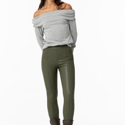 Legging Efecto Piel verde, Fani - Imagen 1