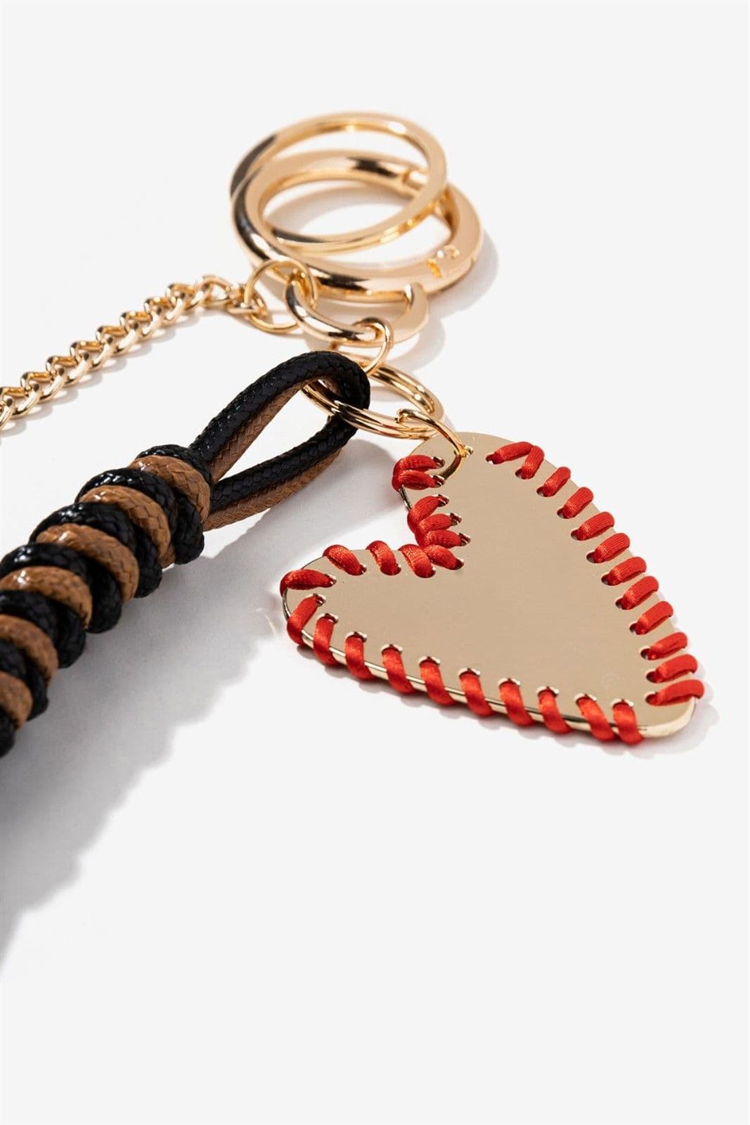 Llavero espejo y corazón rojo - Imagen 2