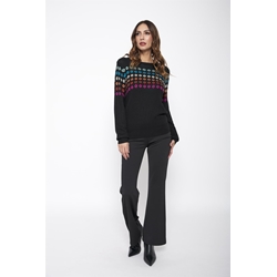 Pantalón Alcalá de punto acampanado Lylu - negro - Imagen 1