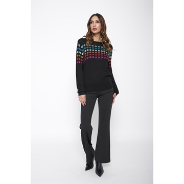 Pantalón Alcalá de punto acampanado Lylu - negro - Imagen 1