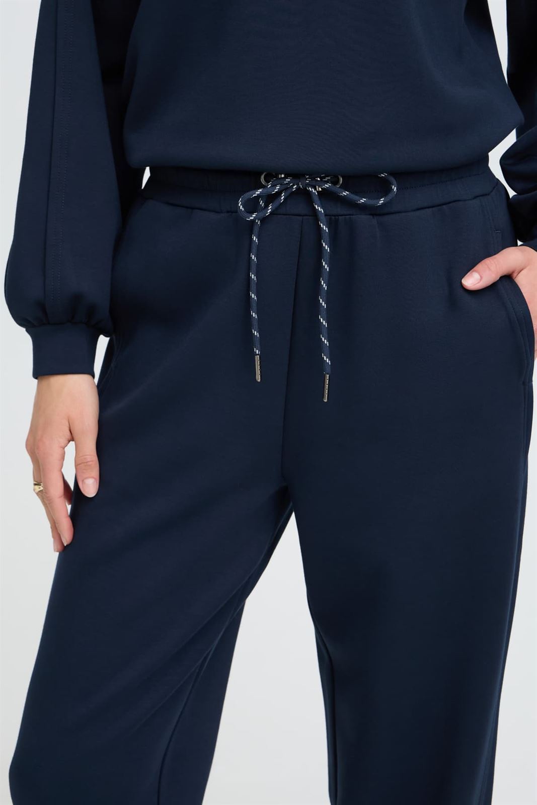 Pantalón ancho cintura alta, By Pusti, B.Young - azul marino - Imagen 2