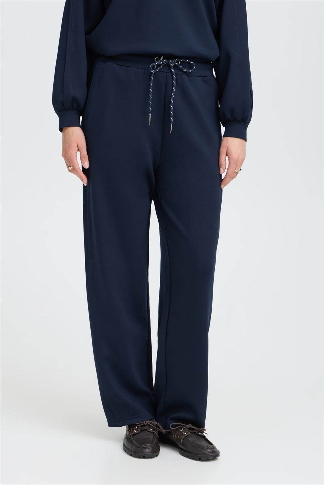 Pantalón ancho cintura alta, By Pusti, B.Young - azul marino - Imagen 4