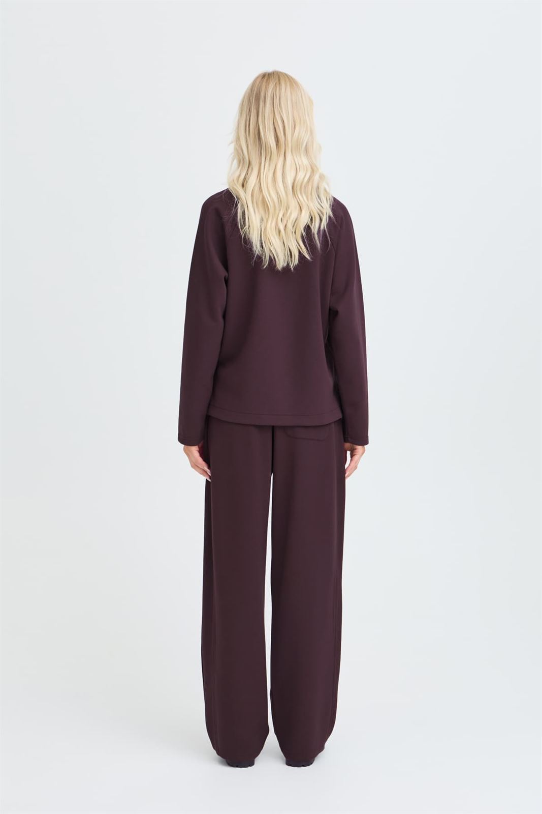 Pantalón ancho cintura alta, By Pusti, B.Young - burdeos - Imagen 6