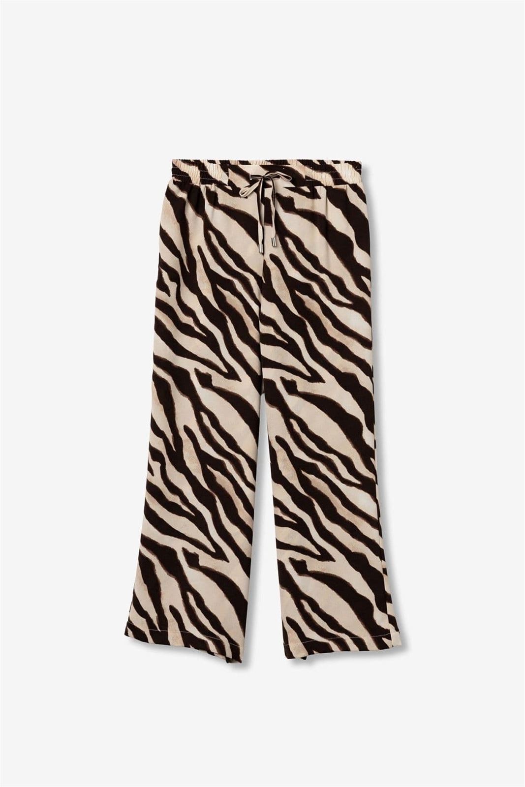 Pantalón ancho zebra chocolate, Francesca - Imagen 5