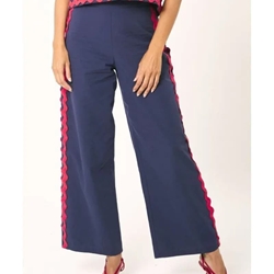 Pantalón azul marino con detalles en rojo, Zag - Imagen 1