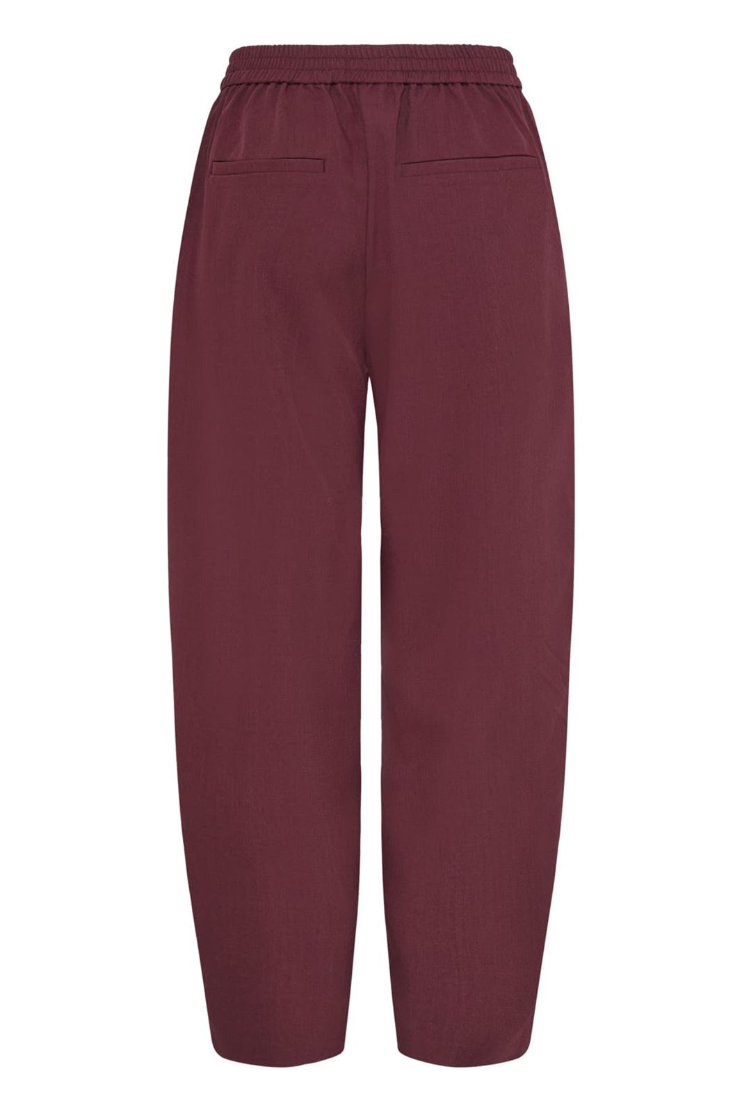 Pantalón barrel cintura alta Ichi, Fava- burdeos - Imagen 8