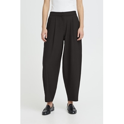 Pantalón barrel cintura alta Ichi, Fava- negro - Imagen 2