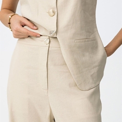 Pantalón beig corte ancho, Namibia - Imagen 2