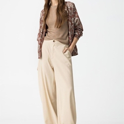 Pantalón beige palazzo, Camelia - Imagen 1