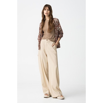 Pantalón beige palazzo, Camelia - Imagen 1