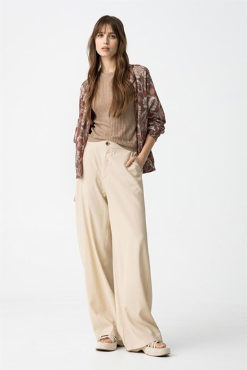 Pantalón beige palazzo, Camelia - Imagen 1