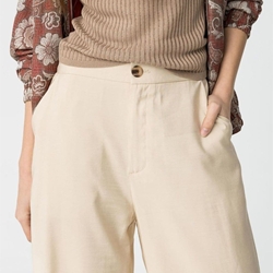 Pantalón beige palazzo, Camelia - Imagen 2