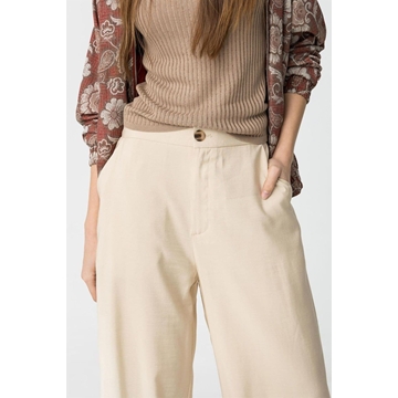 Pantalón beige palazzo, Camelia - Imagen 2