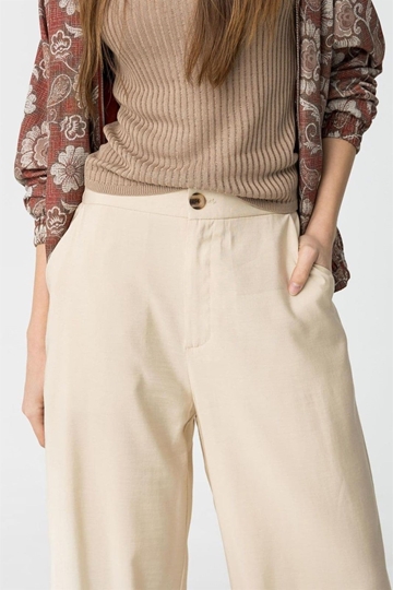 Pantalón beige palazzo, Camelia - Imagen 2