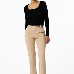 Pantalón Chino beige con Cinturón, Benedita - Imagen 1