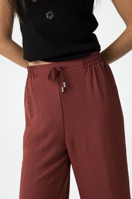 Pantalón culotte granate, Francesca - Imagen 2