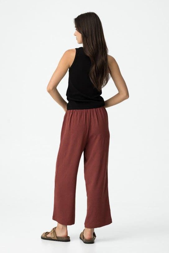 Pantalón culotte granate, Francesca - Imagen 5
