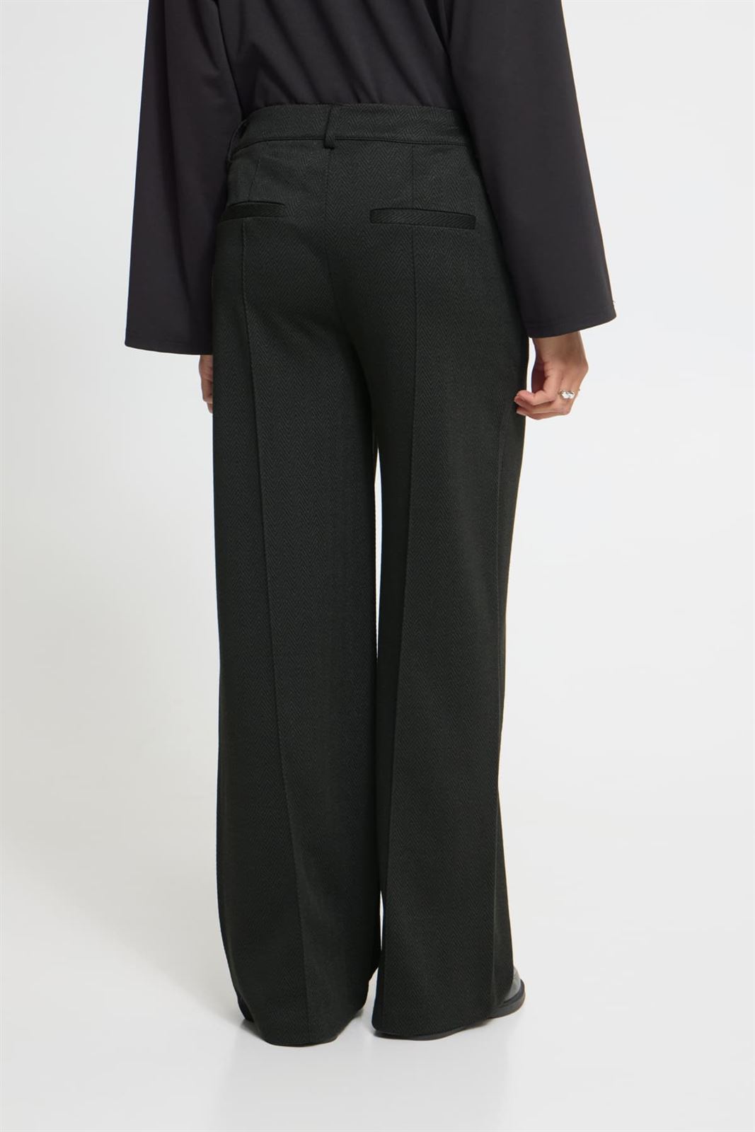 Pantalón de vestir ancho Ichi, Kate office- negro - Imagen 4