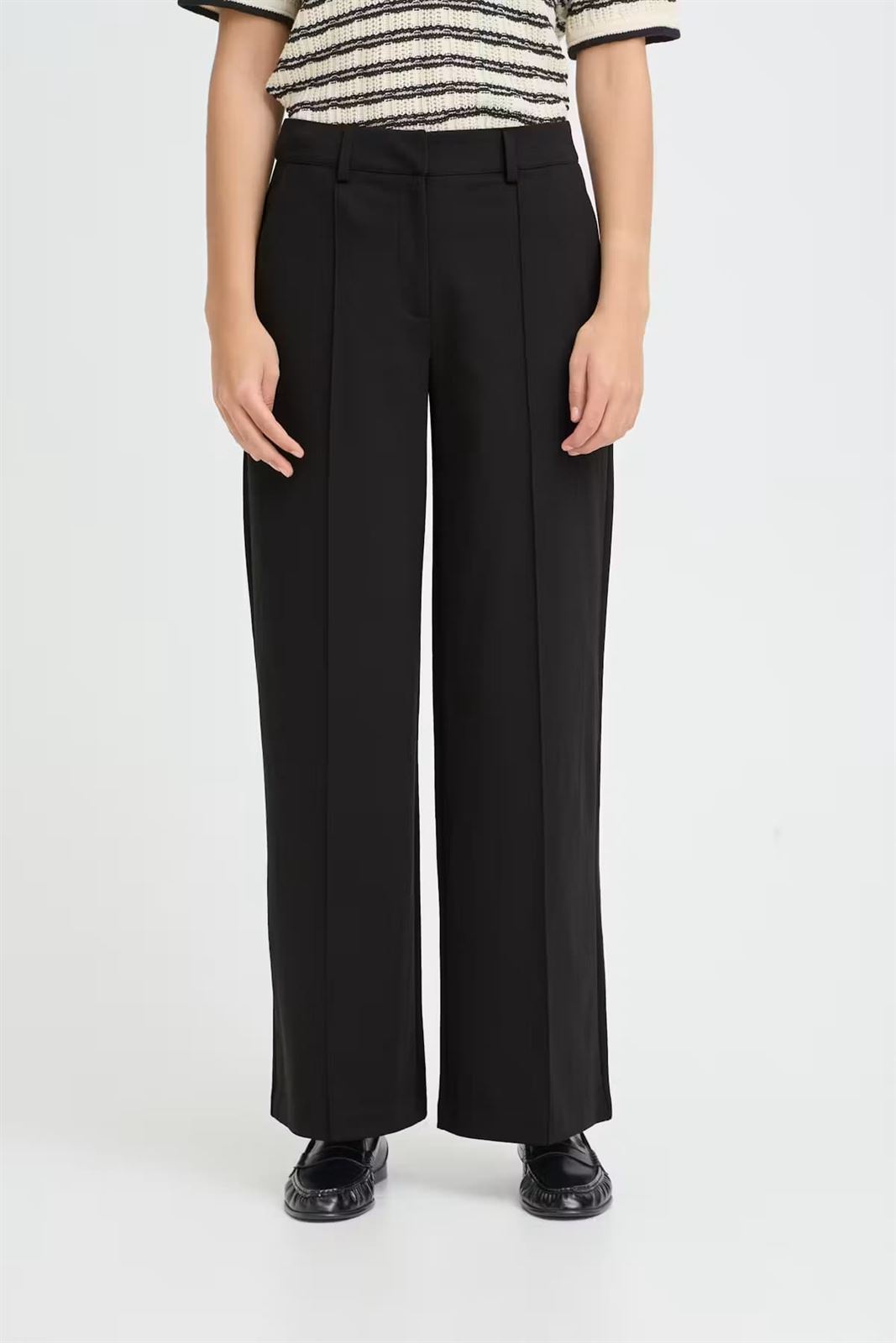 Pantalón de vestir ancho Ichi, Kate office- negro - Imagen 5