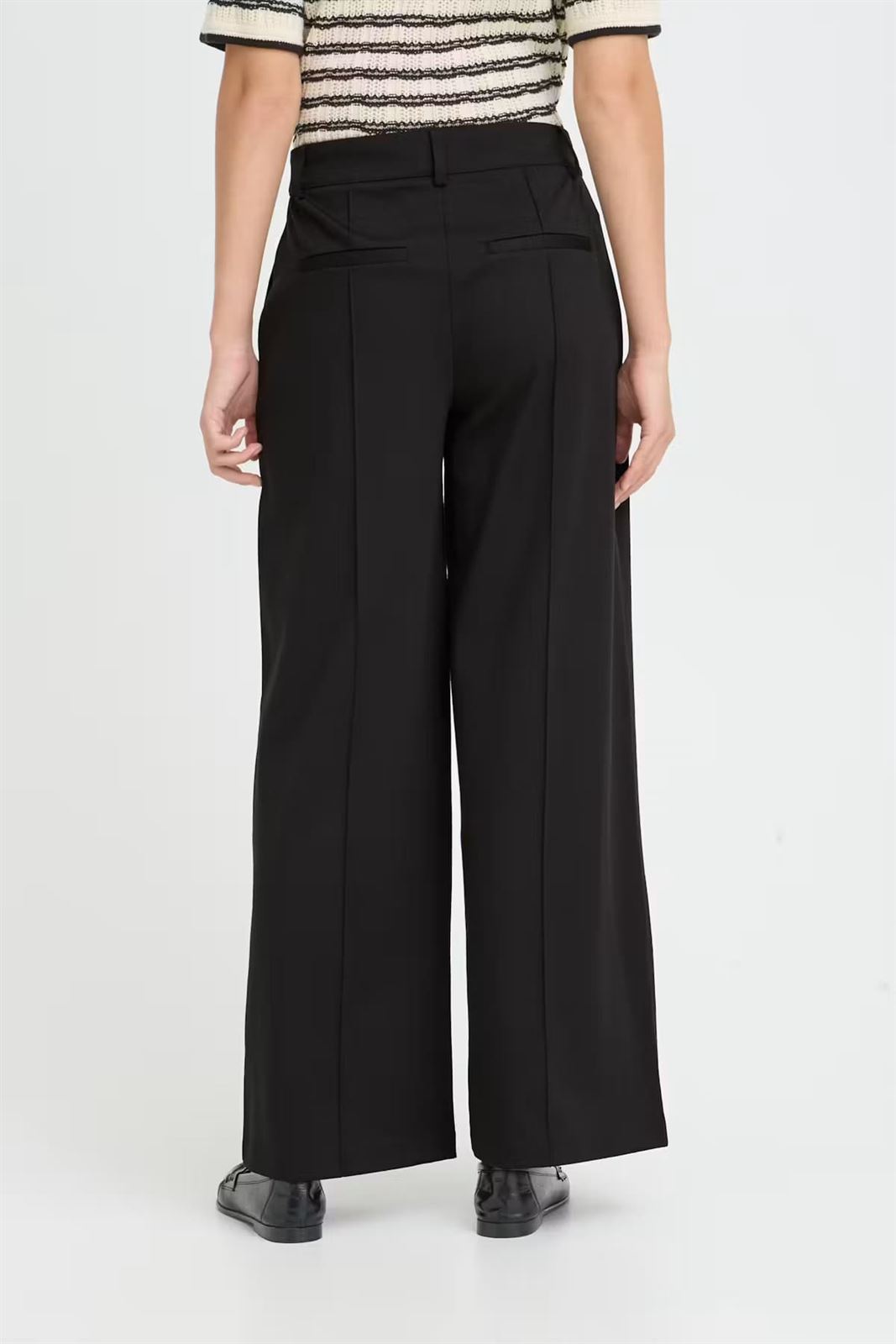 Pantalón de vestir ancho Ichi, Kate office- negro - Imagen 8