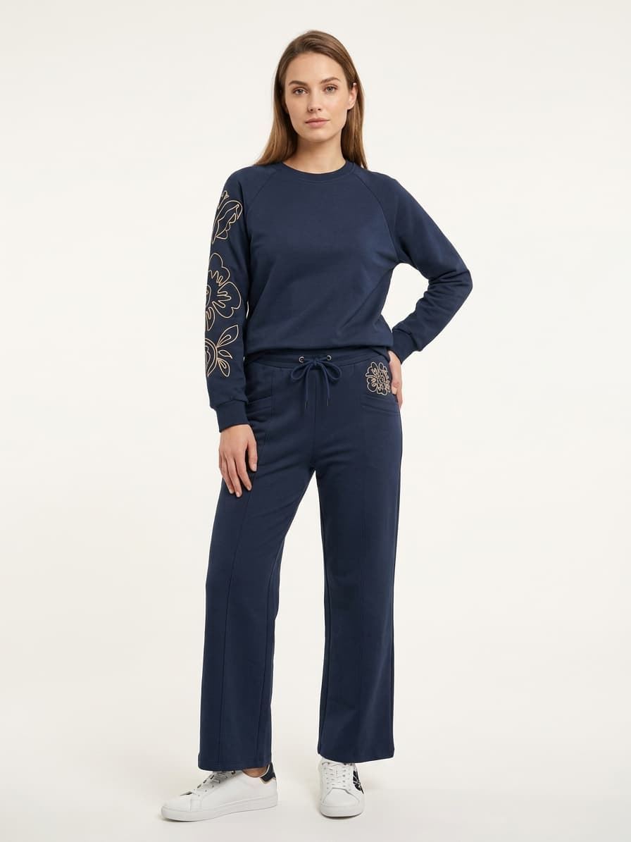 Pantalón jogger Vitoria bordado Lylu - azul marino - Imagen 1