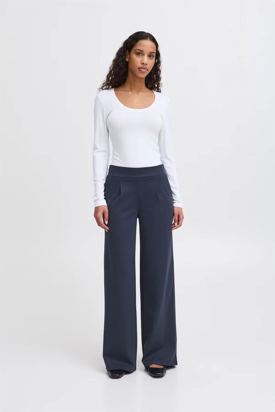 Pantalón Kate long wide azul marino - Imagen 1
