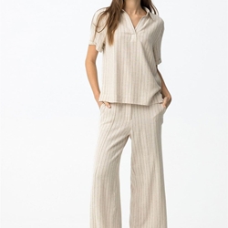 Pantalón lino de rayas, Julie - Imagen 1