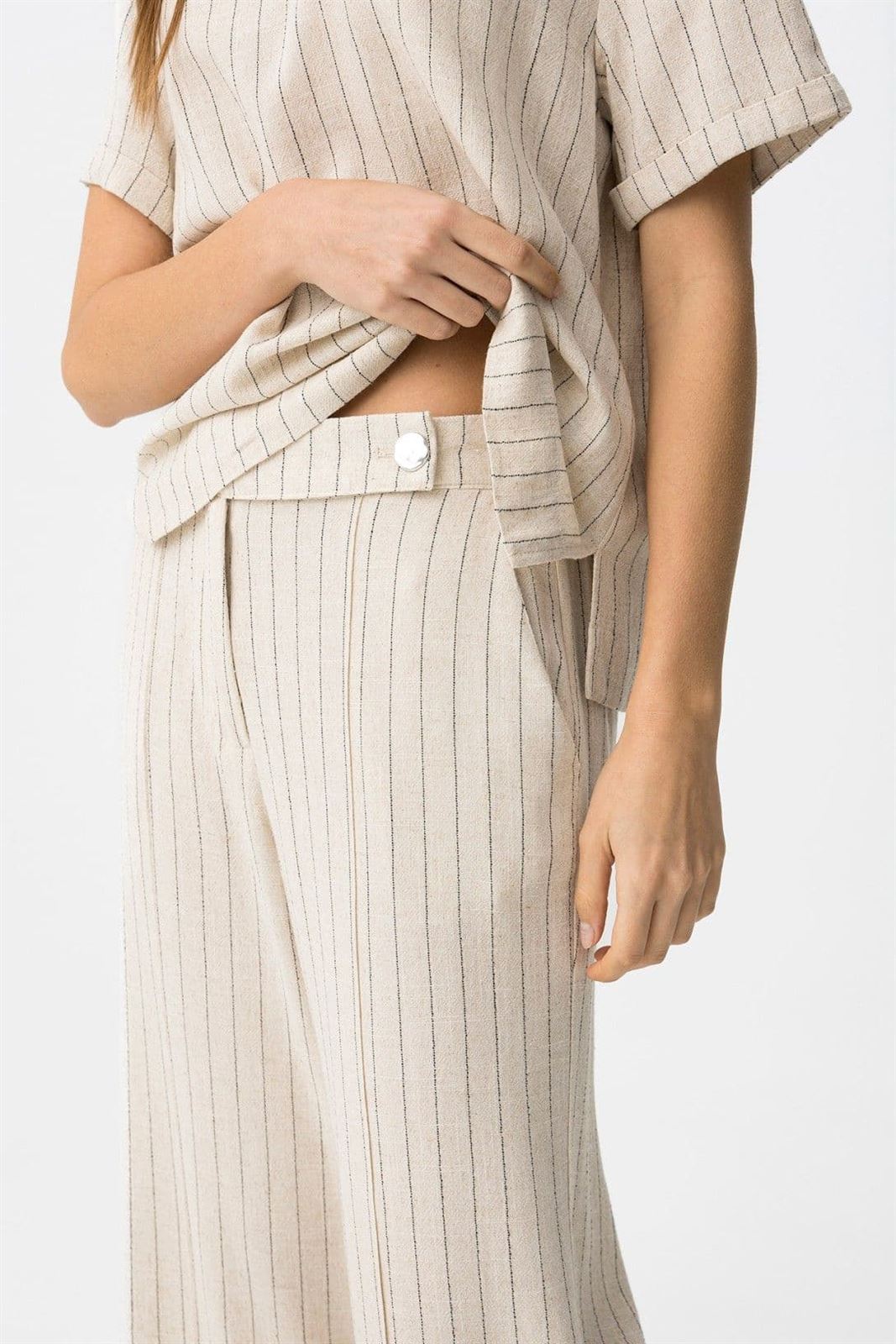 Pantalón lino de rayas, Julie - Imagen 4