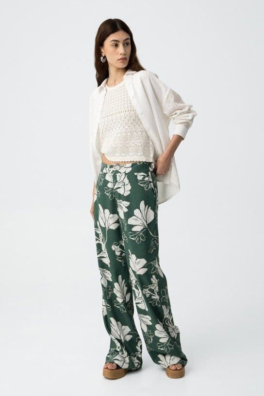 Pantalón lino estampado, Portel - Imagen 5