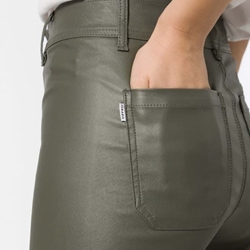 Pantalón Marina Wide Leg Cropped Tiro Alto Coated - Imagen 2