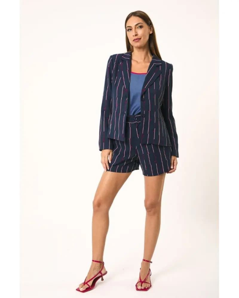 Pantalon navy estampado, Zaz - Imagen 1