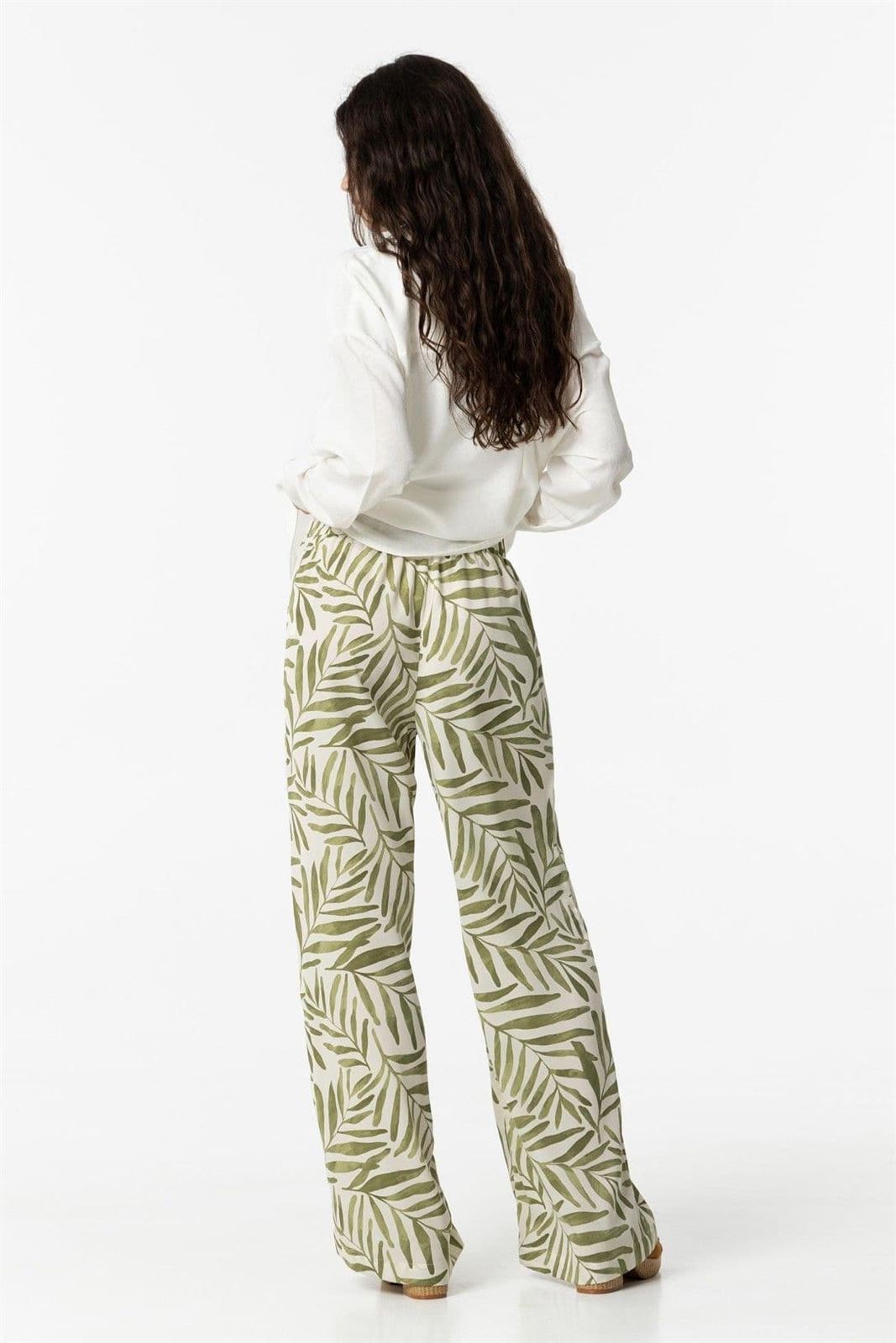 Pantalón Palazzo Estampado hojas, Nilo - Imagen 2