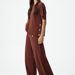 Pantalón palazzo teja, Aethos - Imagen 2