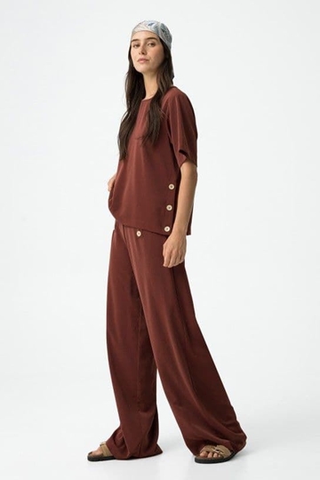 Pantalón palazzo teja, Aethos - Imagen 2