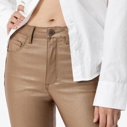 Pantalón Push-up_202 Skinny Tiro Alto C/ Brillo cobre - Imagen 2