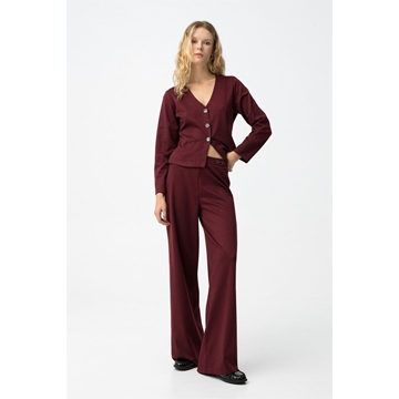 Pantalon recto color vino, Lotty - Imagen 1
