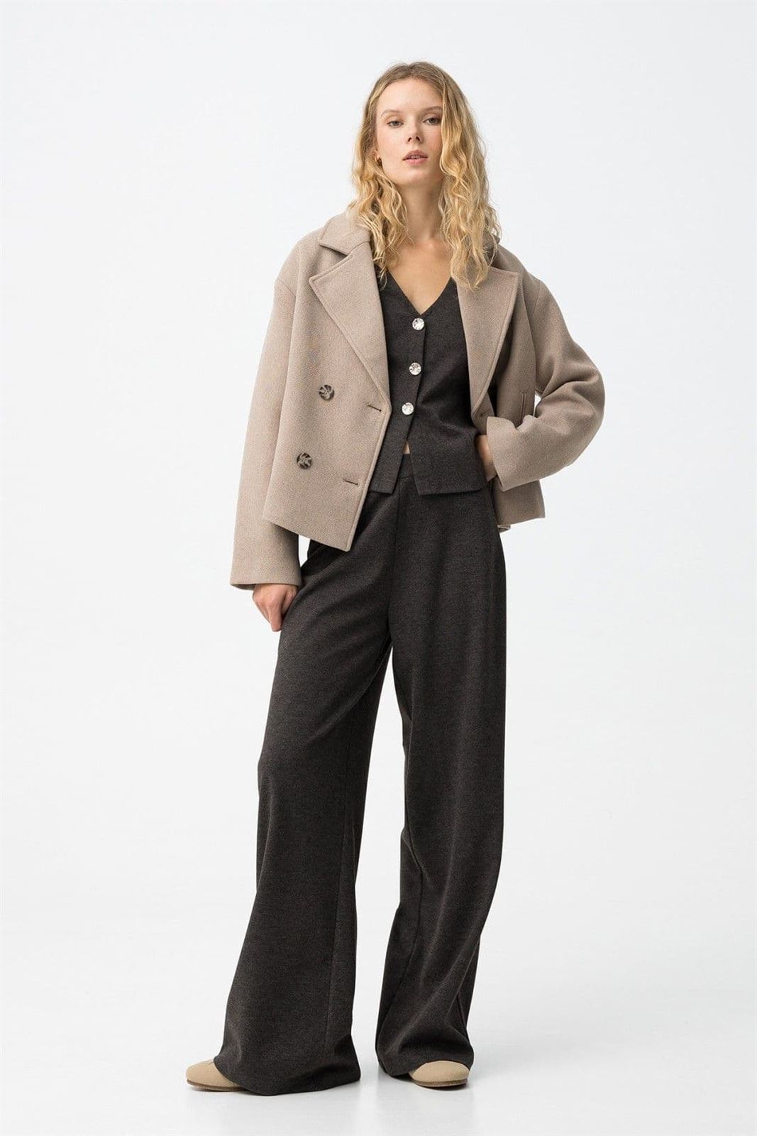 Pantalon recto gris, Lotty - Imagen 3