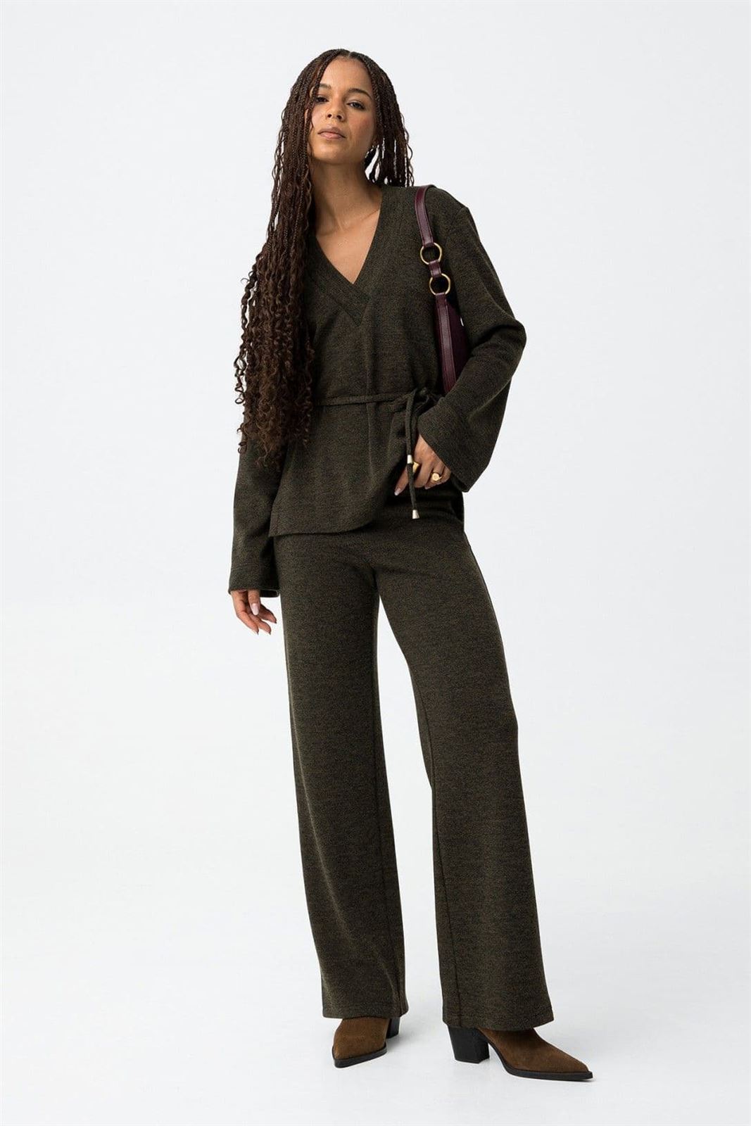 Pantalón recto verde, Aria - Imagen 1