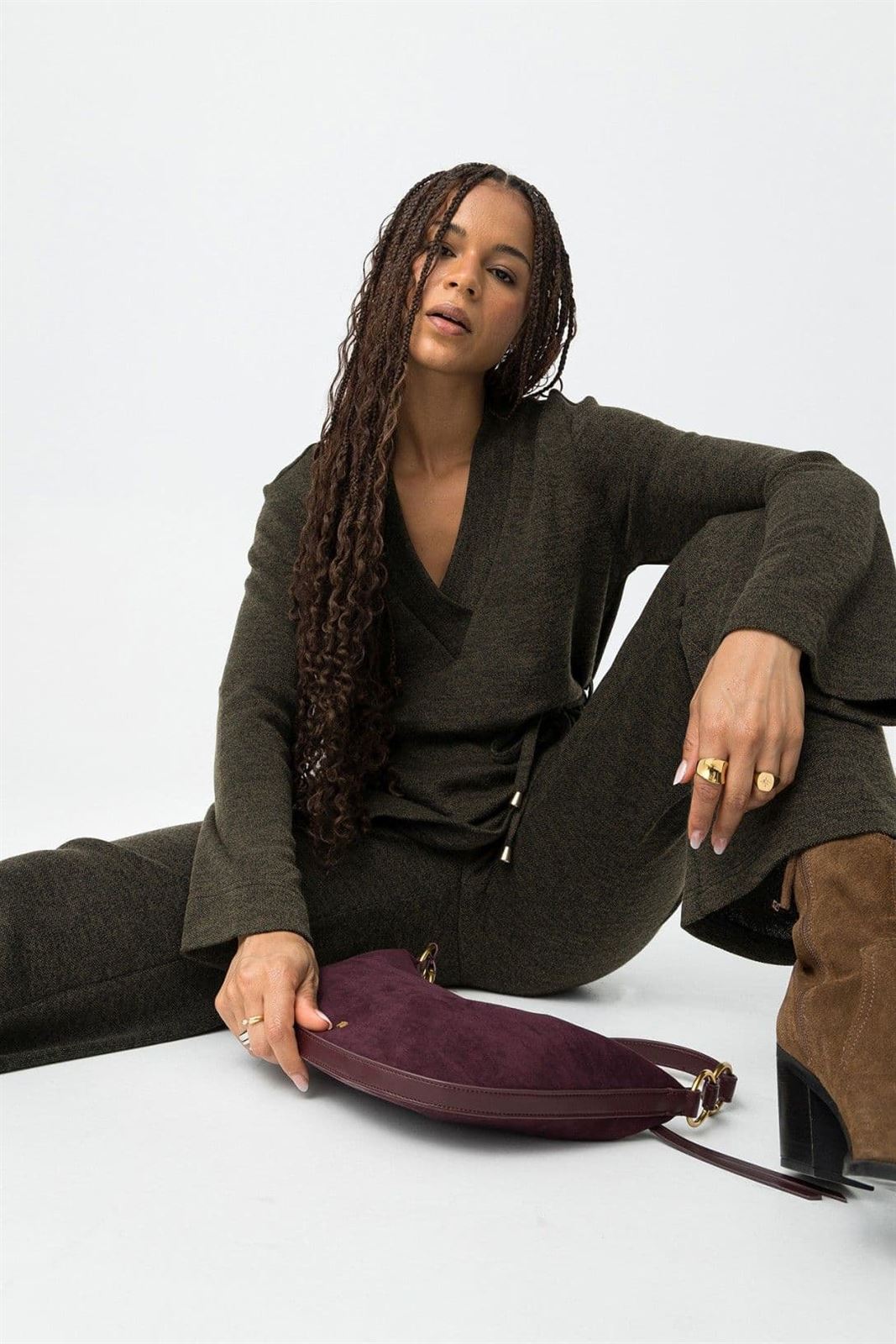 Pantalón recto verde, Aria - Imagen 3