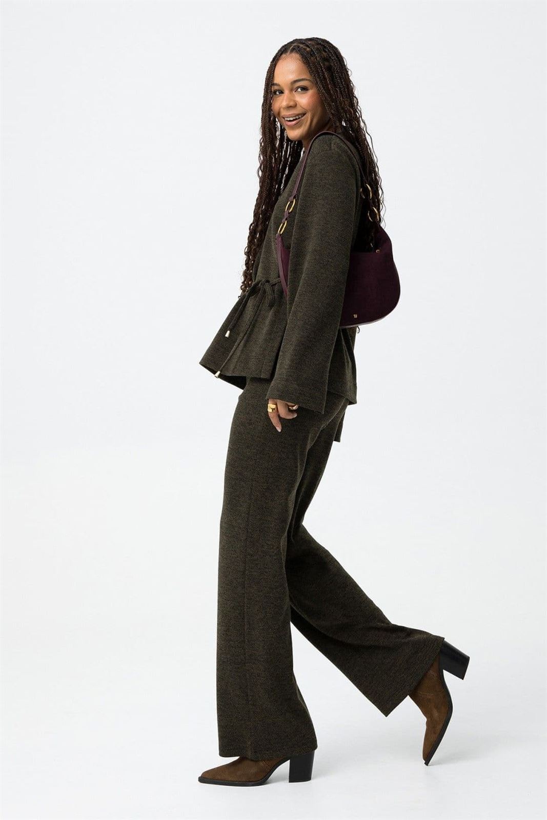 Pantalón recto verde, Aria - Imagen 5