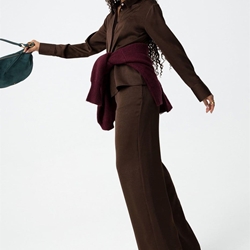 Pantalón textura marrón, Marilu - Imagen 1