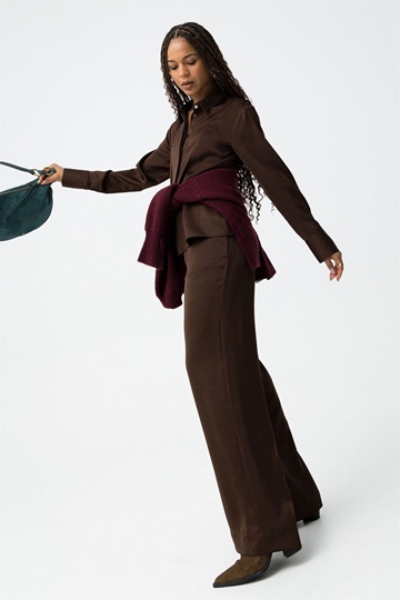 Pantalón textura marrón, Marilu - Imagen 1